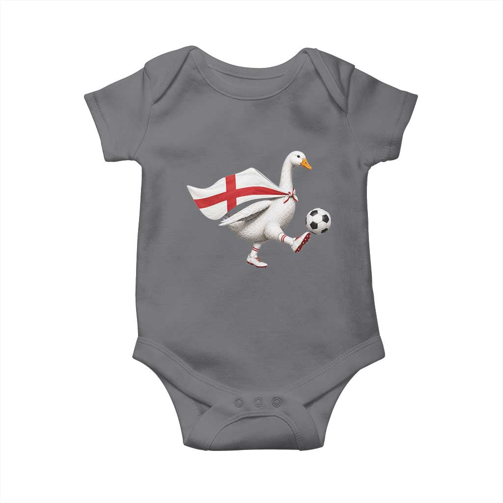 England Soccer Goose Baby Onesie Patriotic Football Fan Graphic England Flag