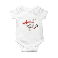 England Soccer Goose Baby Onesie Patriotic Football Fan Graphic England Flag