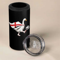 England Soccer Goose 4 in 1 Can Cooler Tumbler Patriotic Football Fan Graphic England Flag