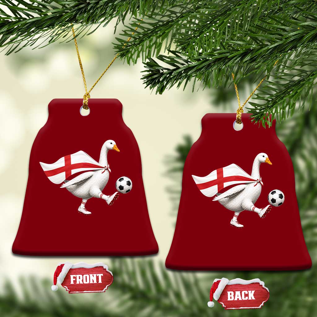 England Soccer Goose Ceramic Ornament Patriotic Football Fan Graphic England Flag