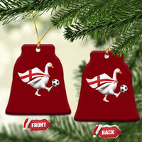 England Soccer Goose Ceramic Ornament Patriotic Football Fan Graphic England Flag