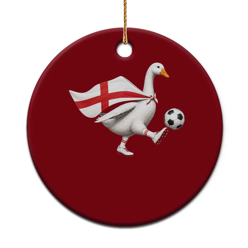 England Soccer Goose Ceramic Ornament Patriotic Football Fan Graphic England Flag