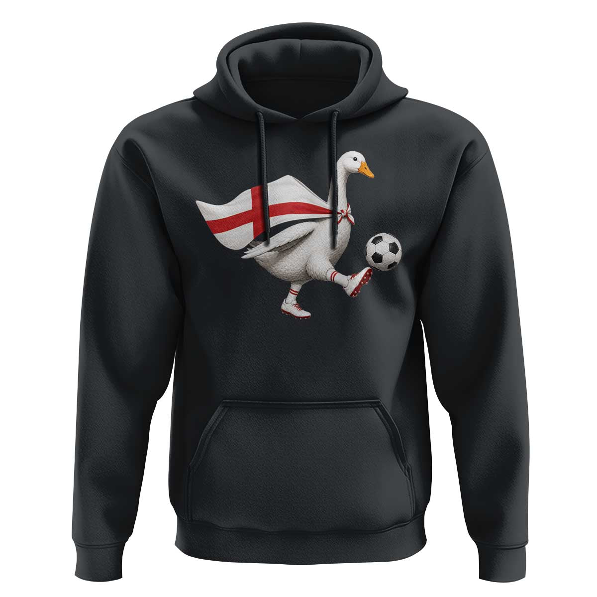 England Soccer Goose Hoodie Patriotic Football Fan Graphic England Flag