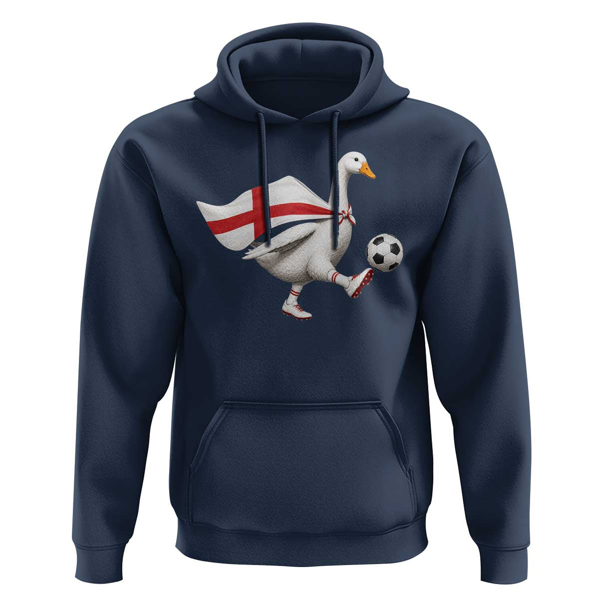 England Soccer Goose Hoodie Patriotic Football Fan Graphic England Flag