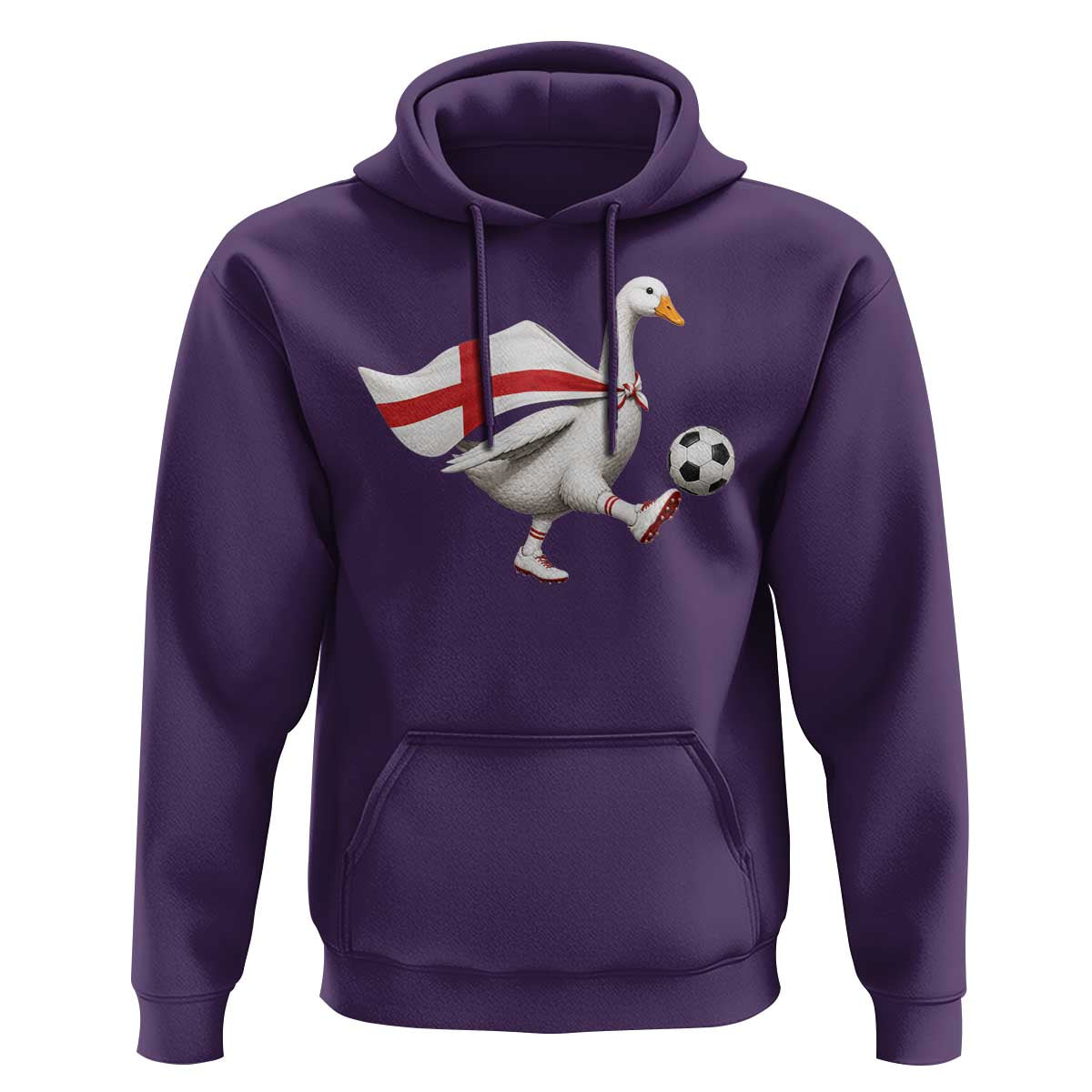 England Soccer Goose Hoodie Patriotic Football Fan Graphic England Flag