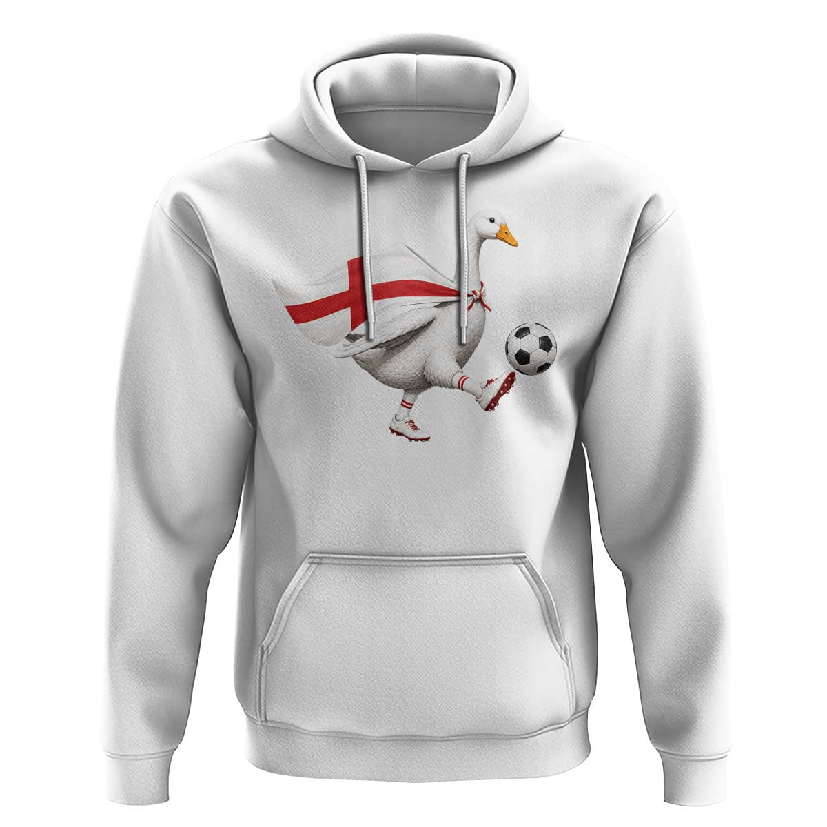 England Soccer Goose Hoodie Patriotic Football Fan Graphic England Flag
