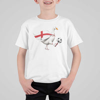 England Soccer Goose T Shirt For Kid Patriotic Football Fan Graphic England Flag