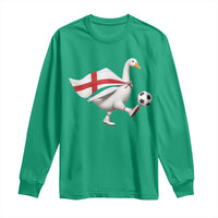 England Soccer Goose Long Sleeve Shirt Patriotic Football Fan Graphic England Flag