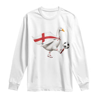England Soccer Goose Long Sleeve Shirt Patriotic Football Fan Graphic England Flag