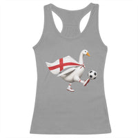 England Soccer Goose Racerback Tank Top Patriotic Football Fan Graphic England Flag
