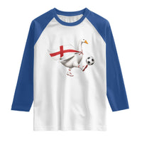 England Soccer Goose Raglan Shirt Patriotic Football Fan Graphic England Flag