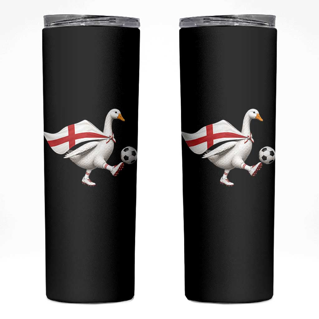England Soccer Goose Skinny Tumbler Patriotic Football Fan Graphic England Flag