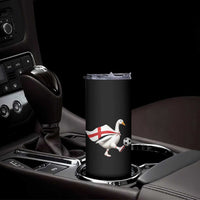 England Soccer Goose Skinny Tumbler Patriotic Football Fan Graphic England Flag