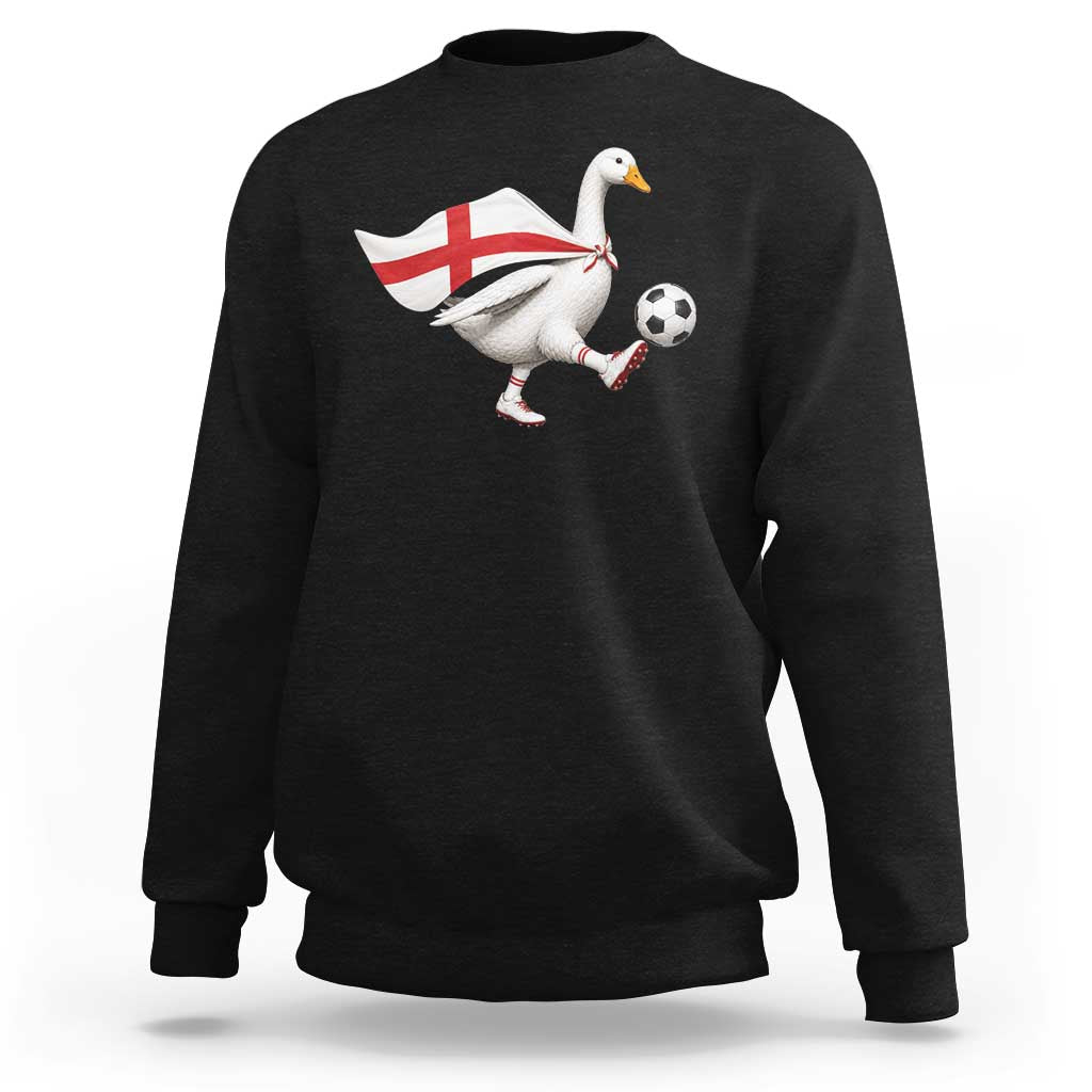 England Soccer Goose Sweatshirt Patriotic Football Fan Graphic England Flag