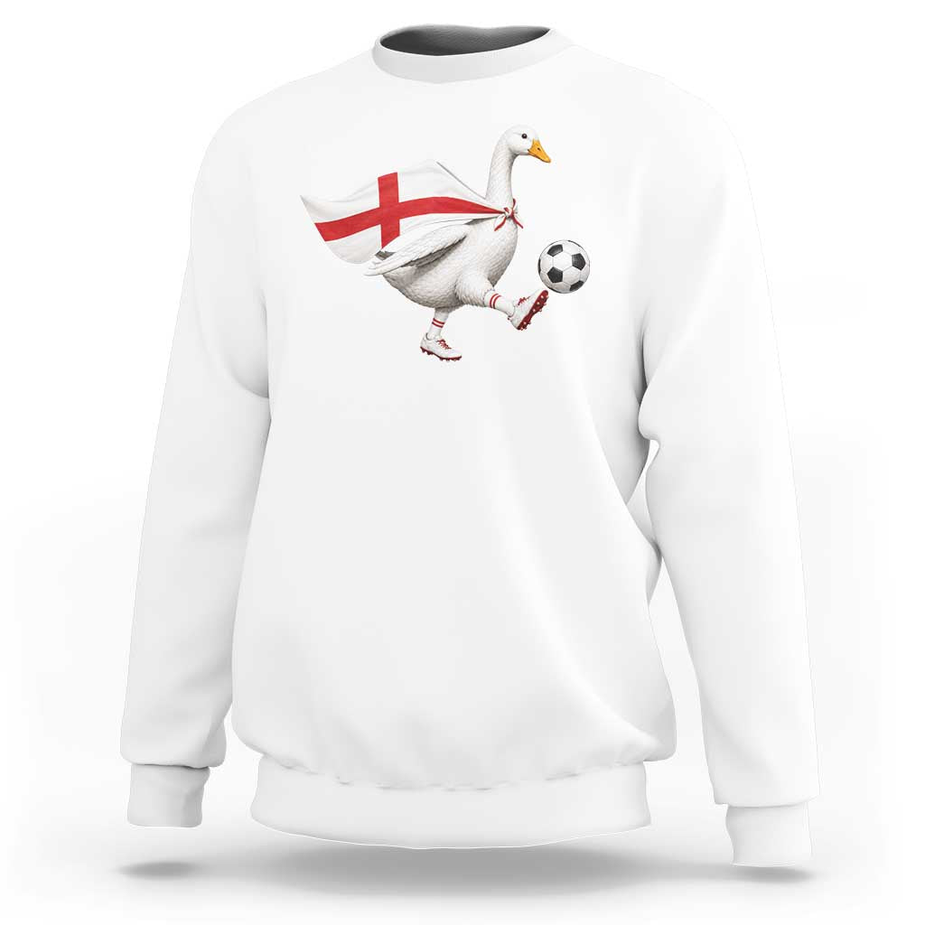 England Soccer Goose Sweatshirt Patriotic Football Fan Graphic England Flag