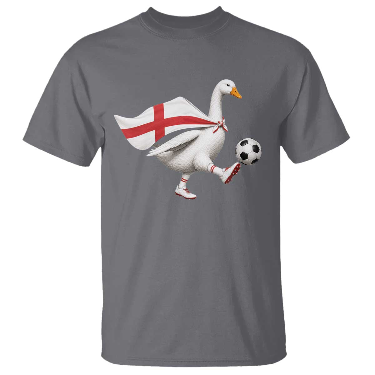 England Soccer Goose T Shirt Patriotic Football Fan Graphic England Flag