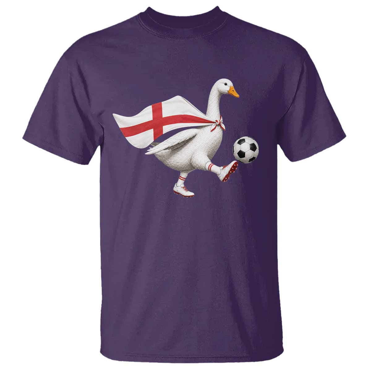 England Soccer Goose T Shirt Patriotic Football Fan Graphic England Flag