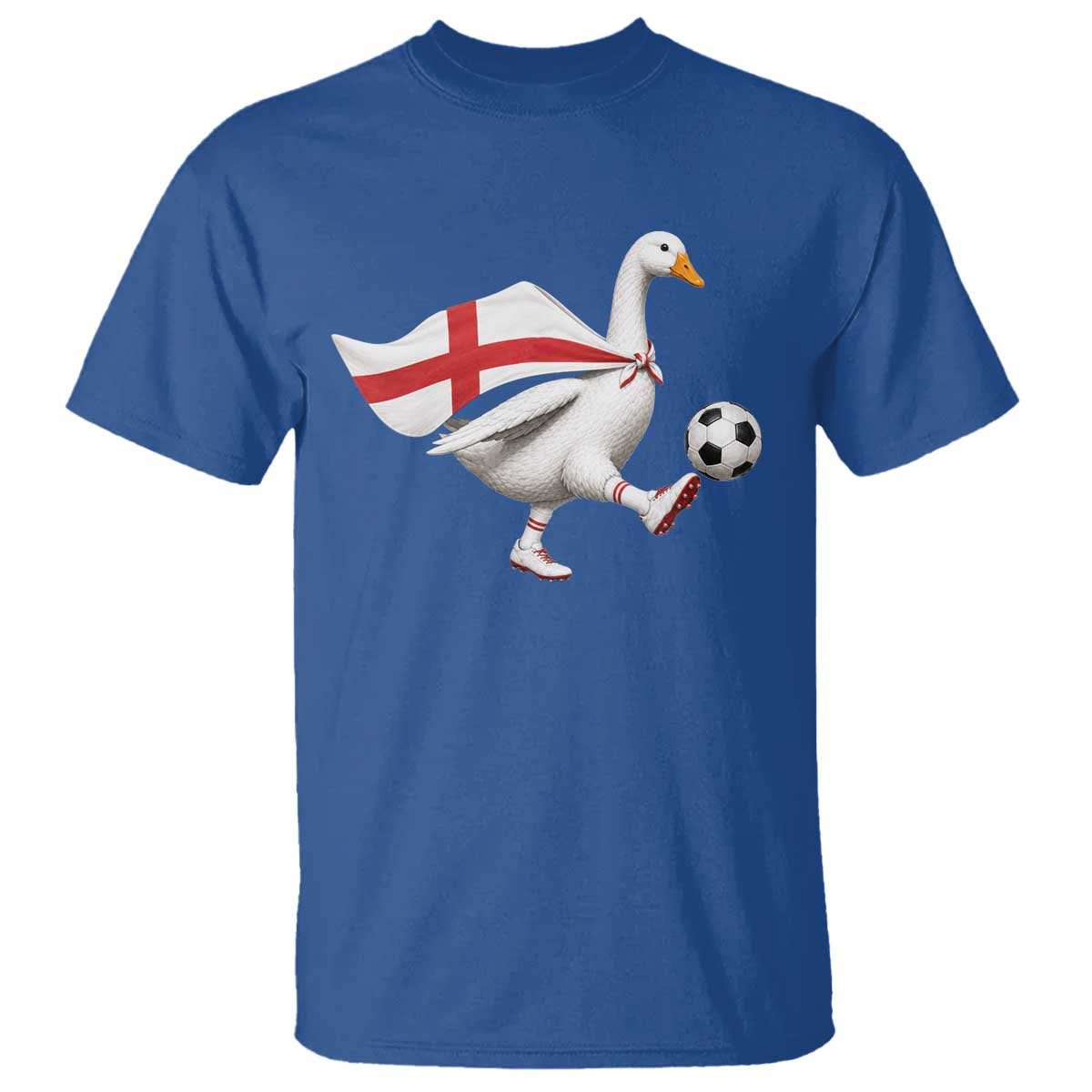 England Soccer Goose T Shirt Patriotic Football Fan Graphic England Flag