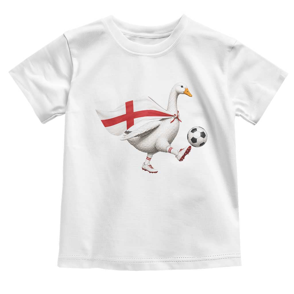 England Soccer Goose Toddler T Shirt Patriotic Football Fan Graphic England Flag