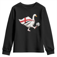 England Soccer Goose Youth Sweatshirt Patriotic Football Fan Graphic England Flag