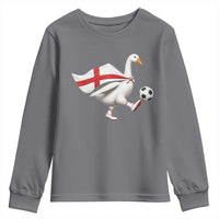 England Soccer Goose Youth Sweatshirt Patriotic Football Fan Graphic England Flag