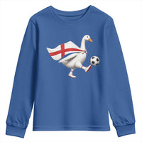 England Soccer Goose Youth Sweatshirt Patriotic Football Fan Graphic England Flag