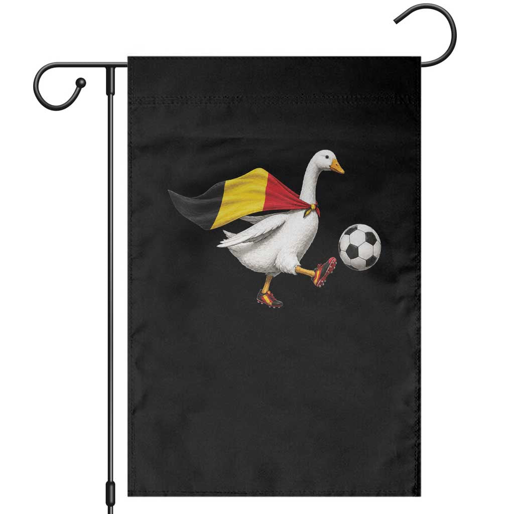 Belgium Soccer Goose Garden Flag Belgian Flag Patriotic Football Fan Graphic