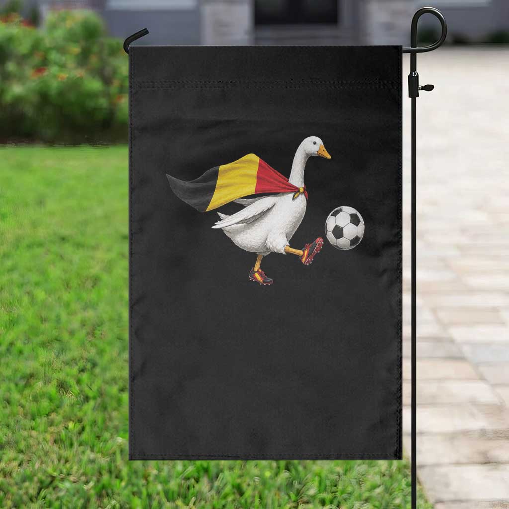 Belgium Soccer Goose Garden Flag Belgian Flag Patriotic Football Fan Graphic