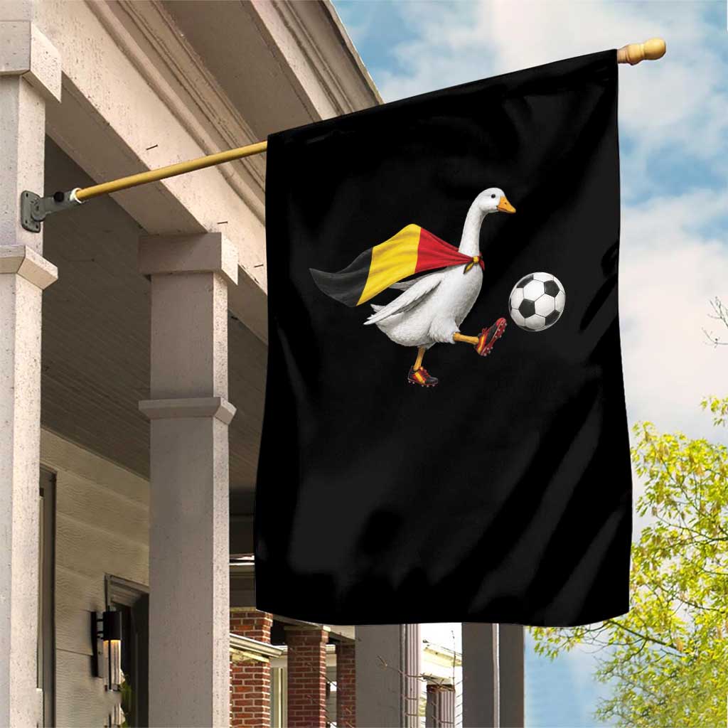 Belgium Soccer Goose Garden Flag Belgian Flag Patriotic Football Fan Graphic