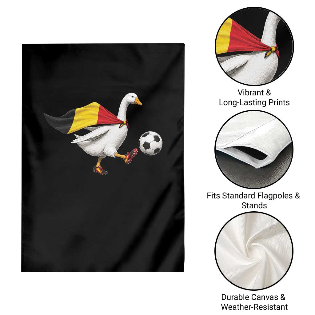 Belgium Soccer Goose Garden Flag Belgian Flag Patriotic Football Fan Graphic