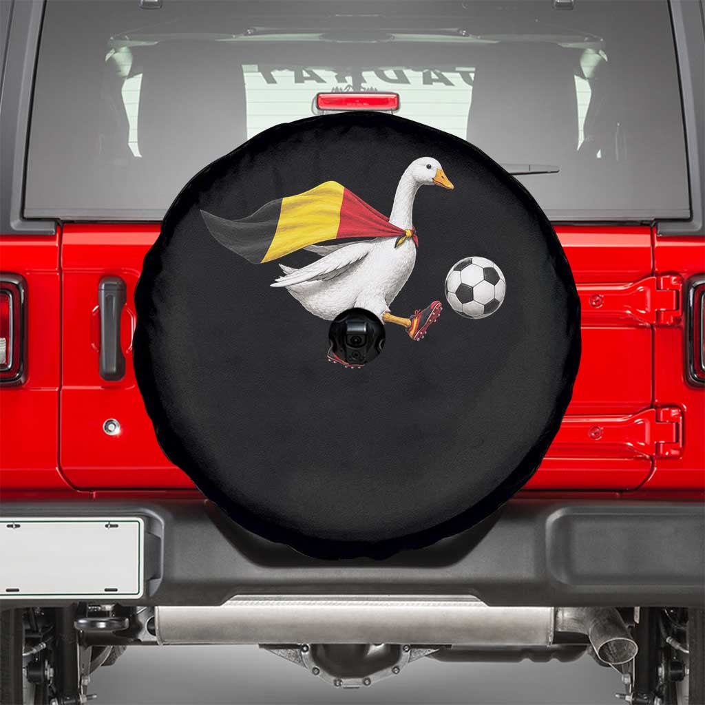 Belgium Soccer Goose Spare Tire Cover Belgian Flag Patriotic Football Fan Graphic