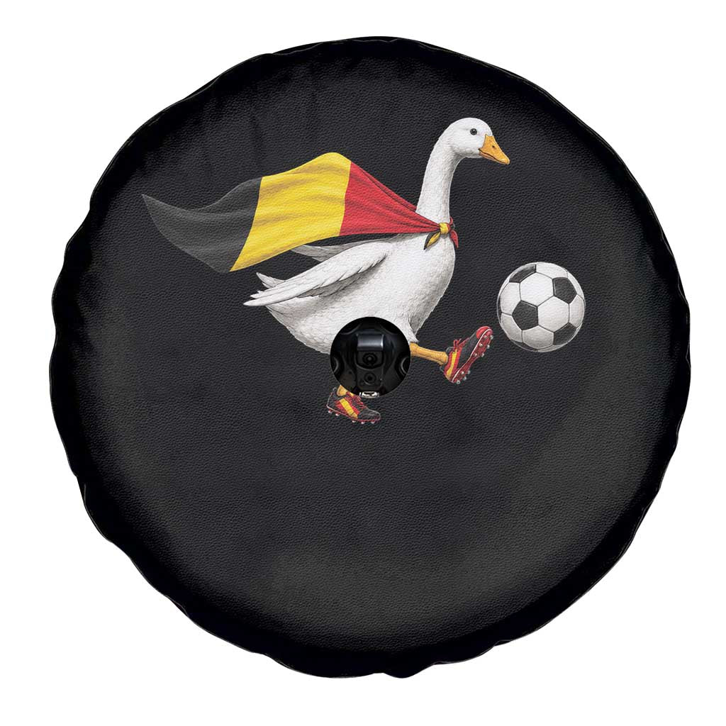 Belgium Soccer Goose Spare Tire Cover Belgian Flag Patriotic Football Fan Graphic