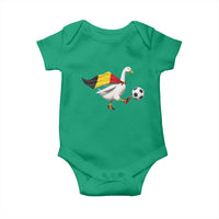 Belgium Soccer Goose Baby Onesie Belgian Flag Patriotic Football Fan Graphic