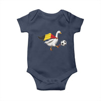 Belgium Soccer Goose Baby Onesie Belgian Flag Patriotic Football Fan Graphic