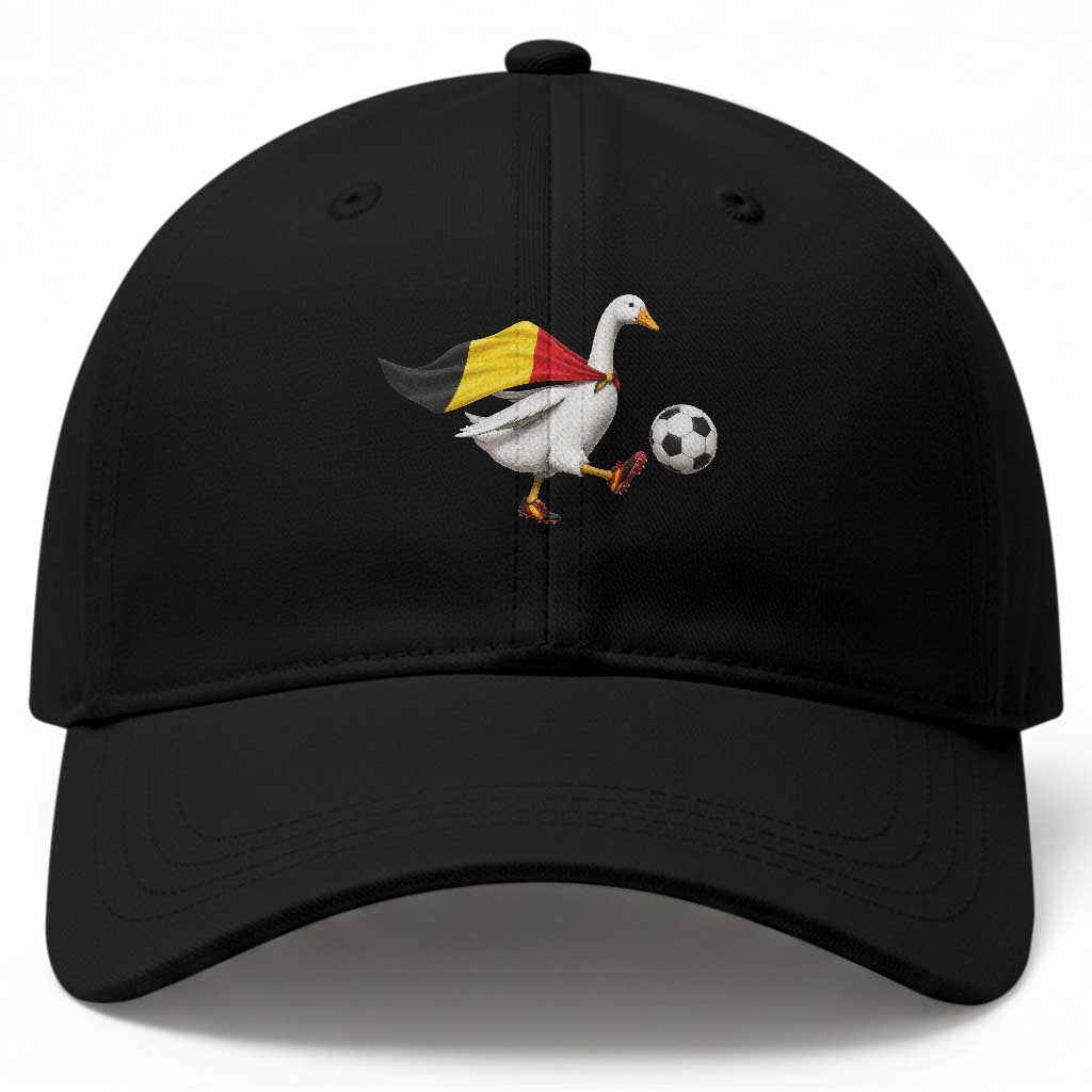 Belgium Soccer Goose Baseball Cap Belgian Flag Patriotic Football Fan Graphic