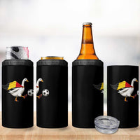 Belgium Soccer Goose 4 in 1 Can Cooler Tumbler Belgian Flag Patriotic Football Fan Graphic