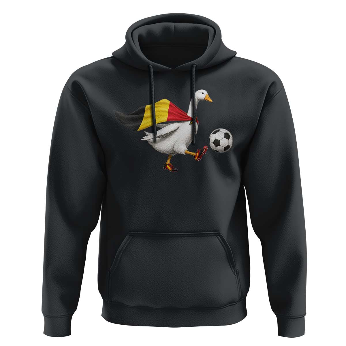 Belgium Soccer Goose Hoodie Belgian Flag Patriotic Football Fan Graphic