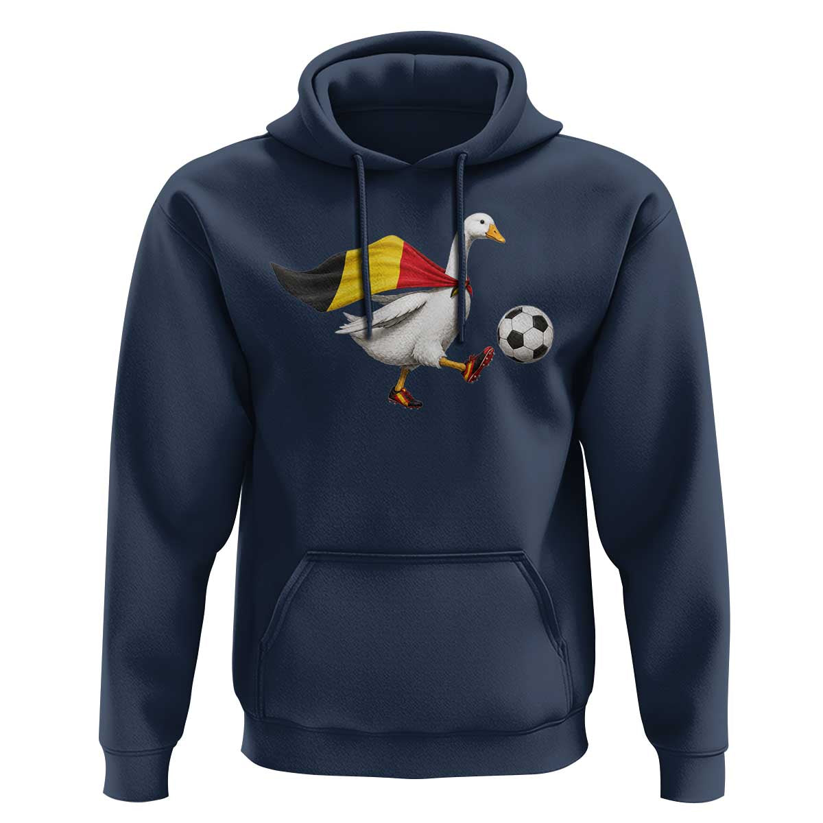 Belgium Soccer Goose Hoodie Belgian Flag Patriotic Football Fan Graphic