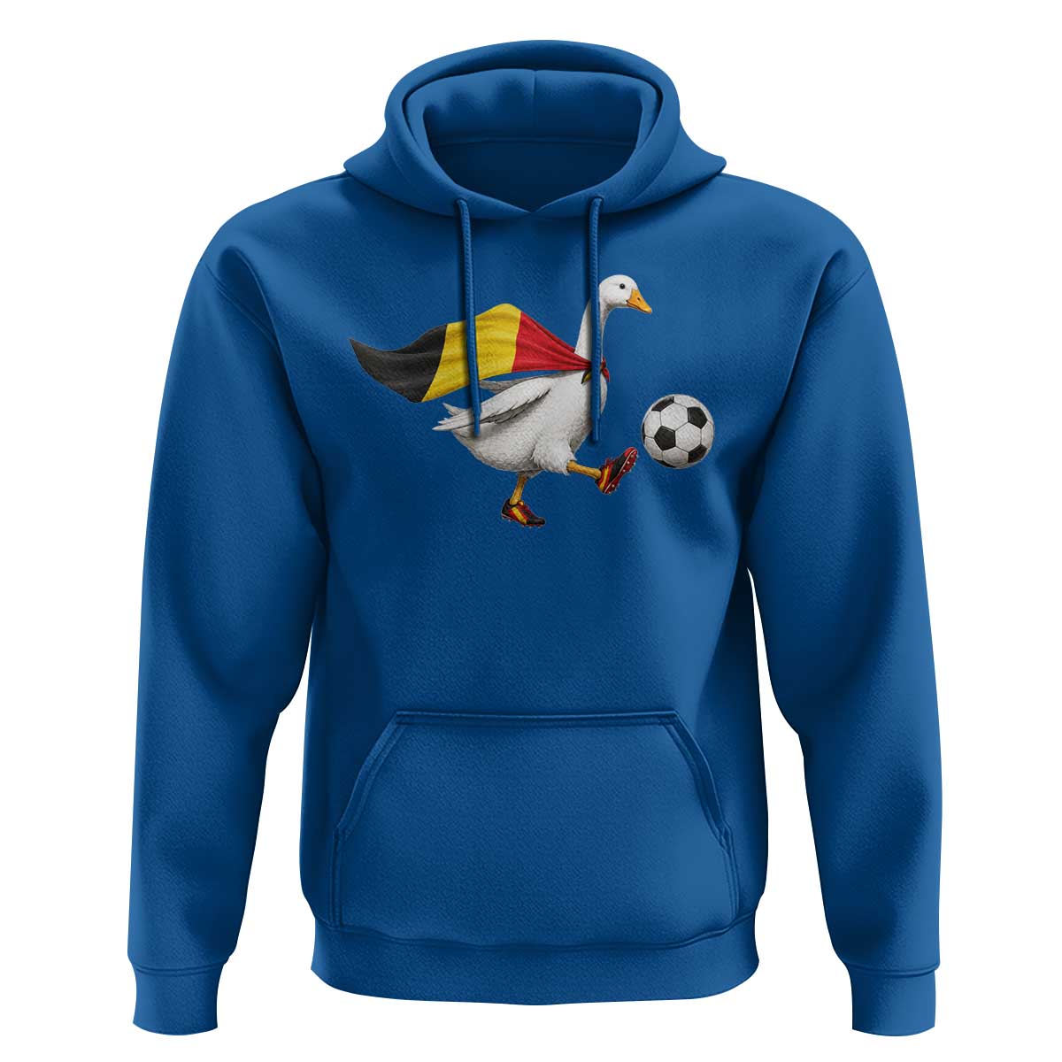 Belgium Soccer Goose Hoodie Belgian Flag Patriotic Football Fan Graphic