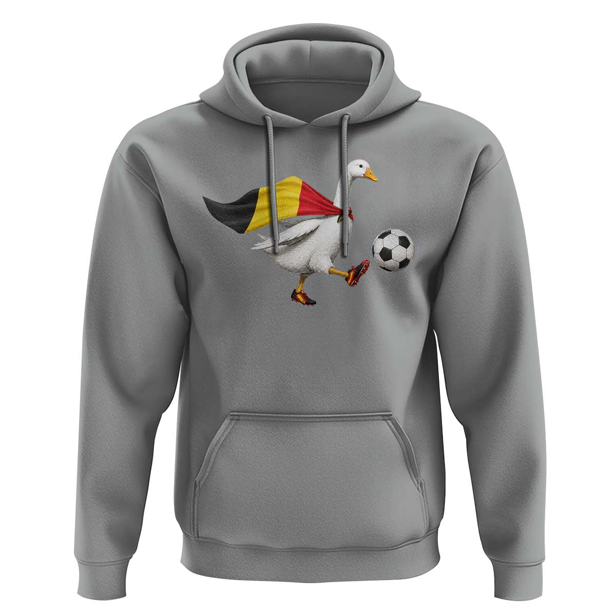 Belgium Soccer Goose Hoodie Belgian Flag Patriotic Football Fan Graphic
