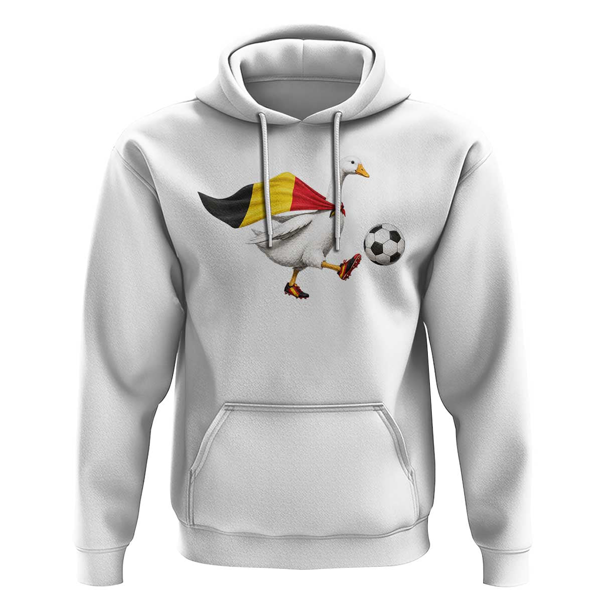 Belgium Soccer Goose Hoodie Belgian Flag Patriotic Football Fan Graphic