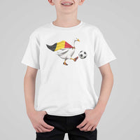 Belgium Soccer Goose T Shirt For Kid Belgian Flag Patriotic Football Fan Graphic