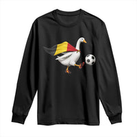 Belgium Soccer Goose Long Sleeve Shirt Belgian Flag Patriotic Football Fan Graphic