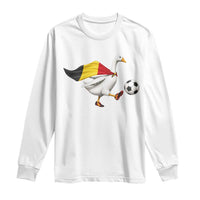 Belgium Soccer Goose Long Sleeve Shirt Belgian Flag Patriotic Football Fan Graphic