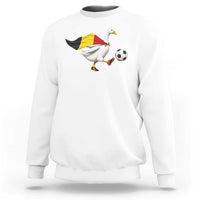 Belgium Soccer Goose Sweatshirt Belgian Flag Patriotic Football Fan Graphic