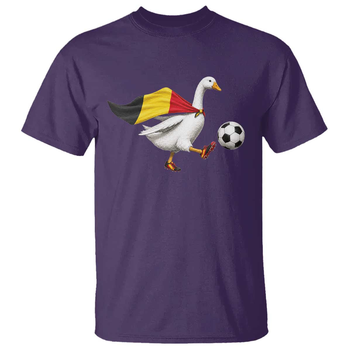 Belgium Soccer Goose T Shirt Belgian Flag Patriotic Football Fan Graphic