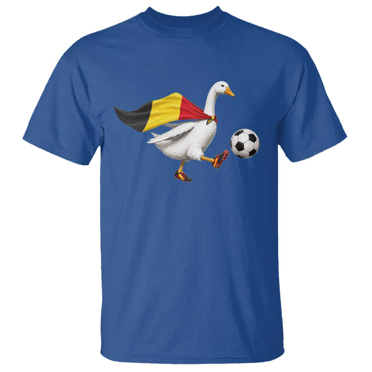 Belgium Soccer Goose T Shirt Belgian Flag Patriotic Football Fan Graphic