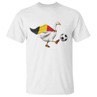 Belgium Soccer Goose T Shirt Belgian Flag Patriotic Football Fan Graphic