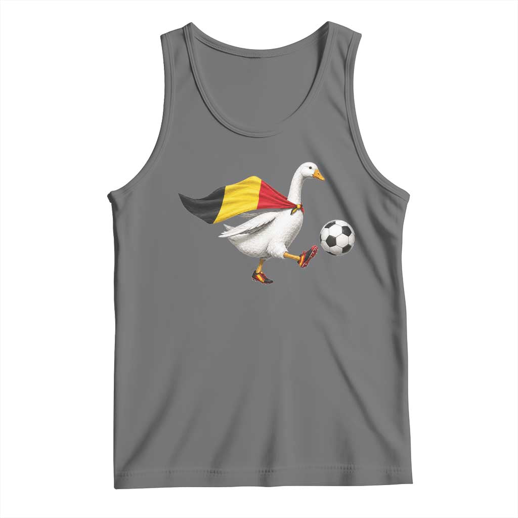 Belgium Soccer Goose Tank Top Belgian Flag Patriotic Football Fan Graphic