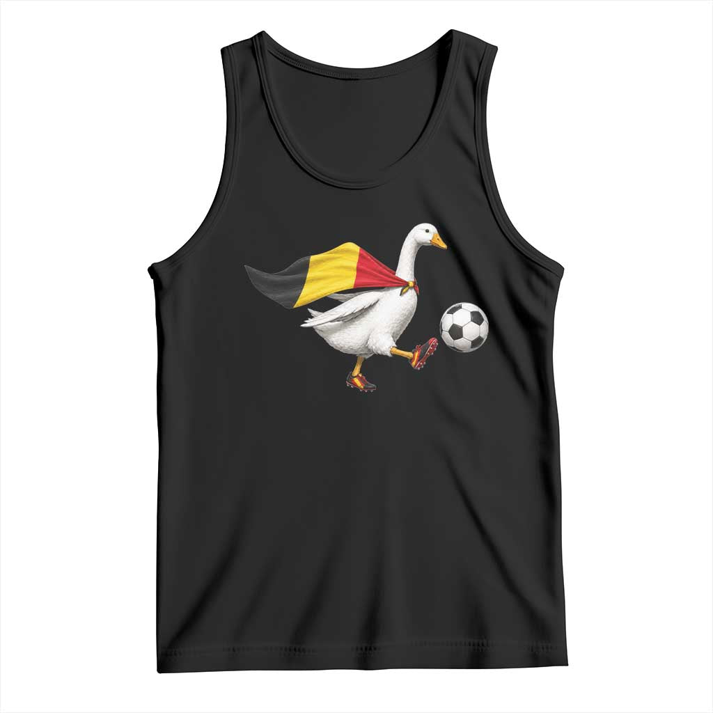 Belgium Soccer Goose Tank Top Belgian Flag Patriotic Football Fan Graphic